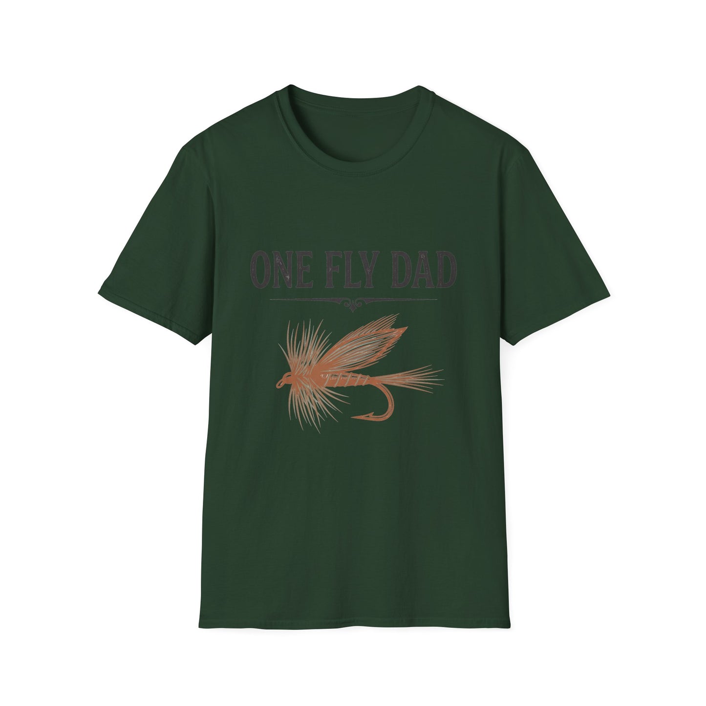 One Fly Dad Fly Fishing T-Shirt 
 Dad Gift Tee