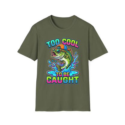 Too Cool To Be Caught Tee fabric texture close-up