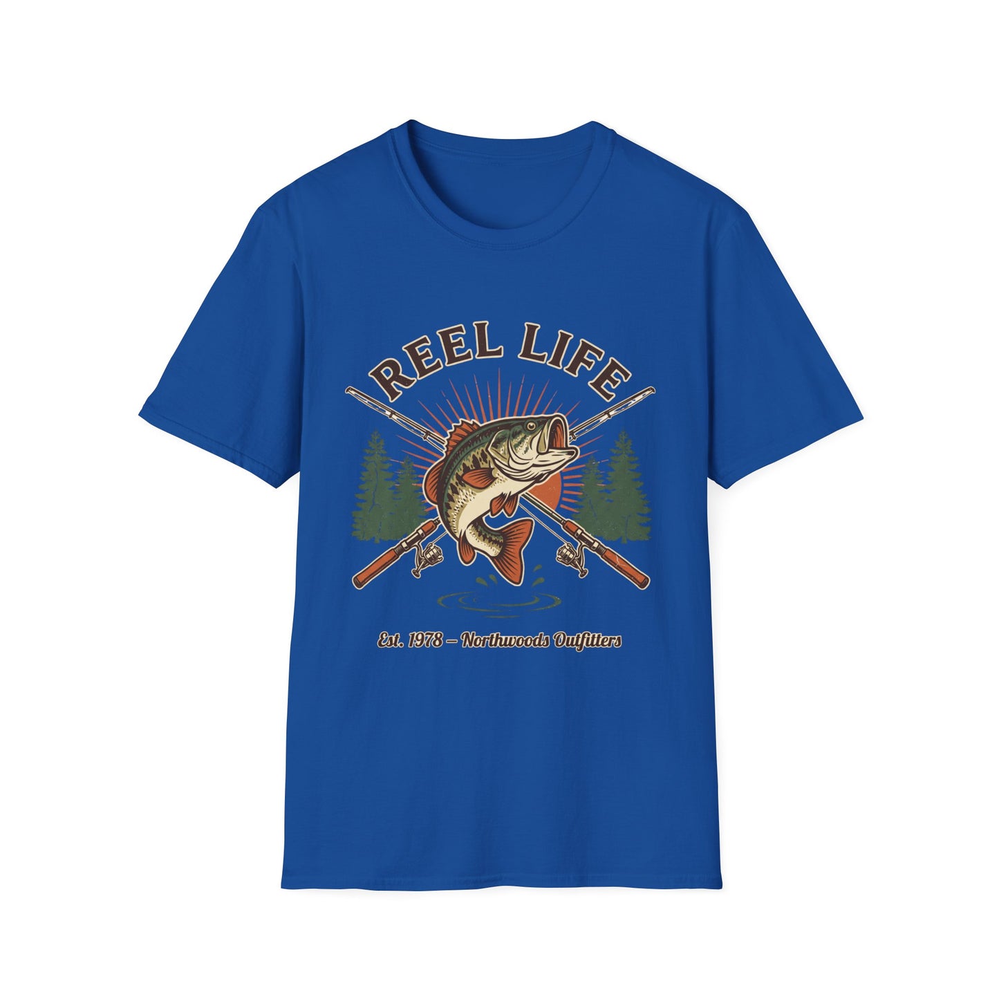 Reel Life Largemouth Bass Fishing T-Shirt – Classic Graphic Tee