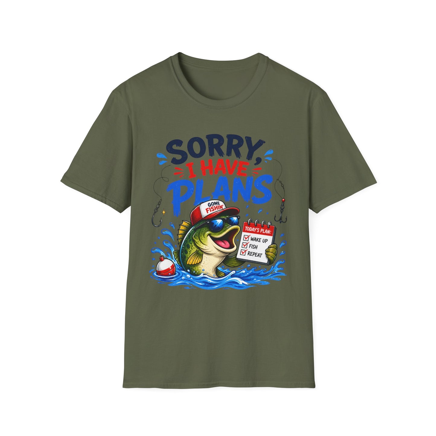 Sorry I Have Plans Tee fabric texture close-up