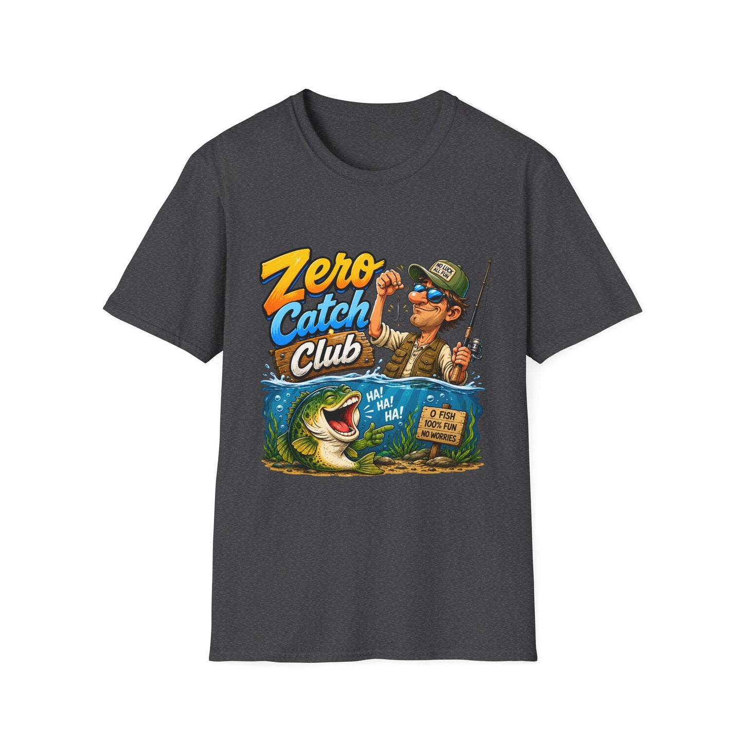Zero Catch Club Tee lifestyle photo worn by angler