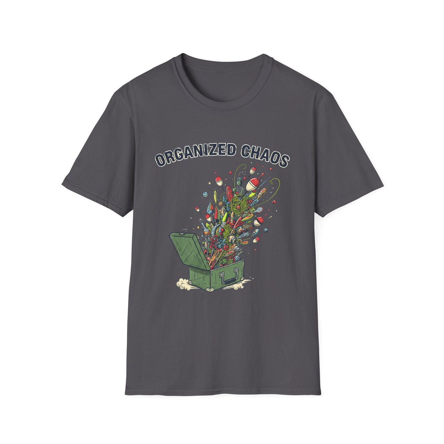Organized Chaos Tee side view on model