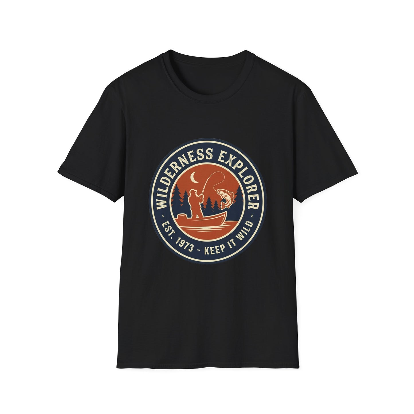 Wilderness Explorer Tee outdoor wilderness fishing adventure t-shirt back view