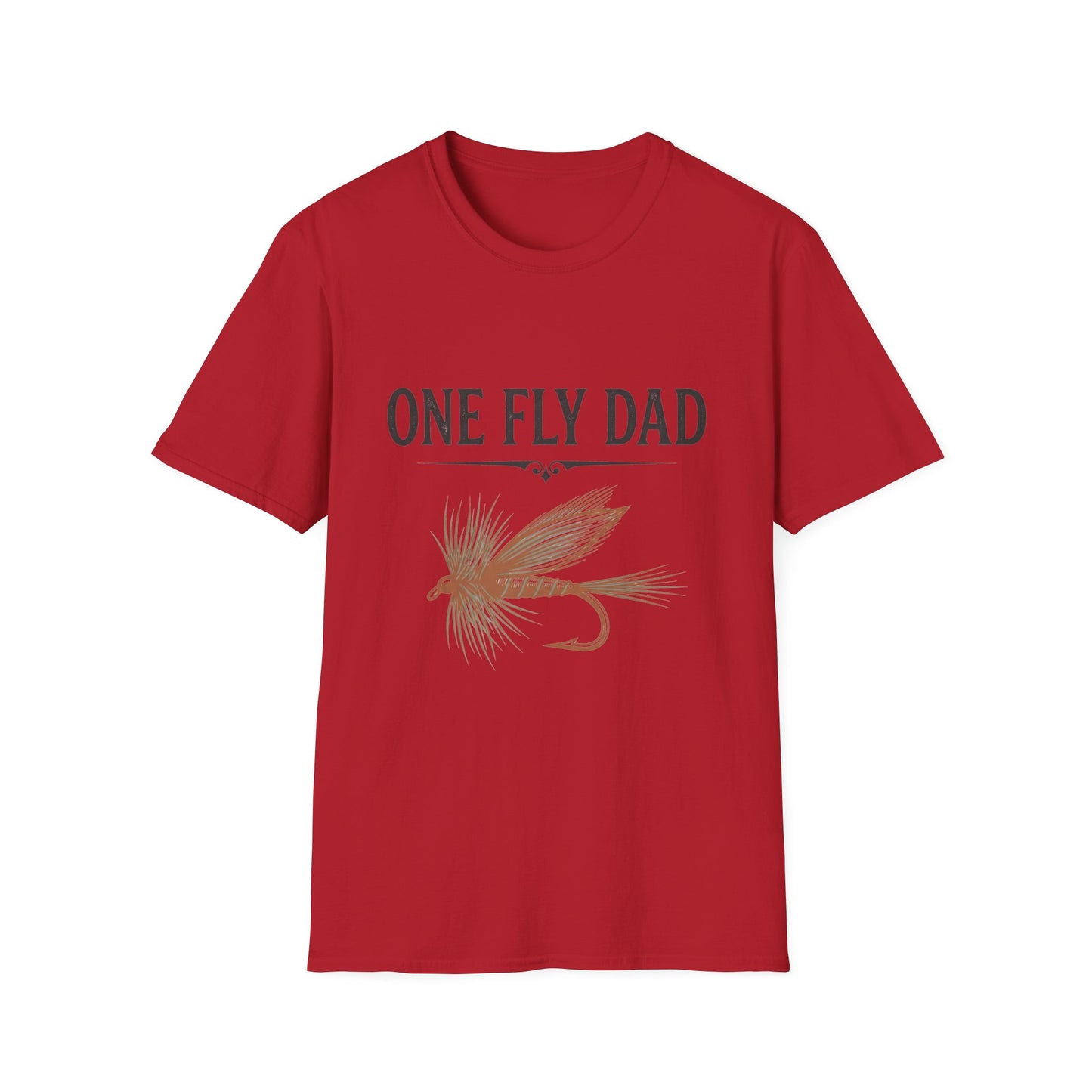 One Fly Dad Fly Fishing T-Shirt 
 Dad Gift Tee
