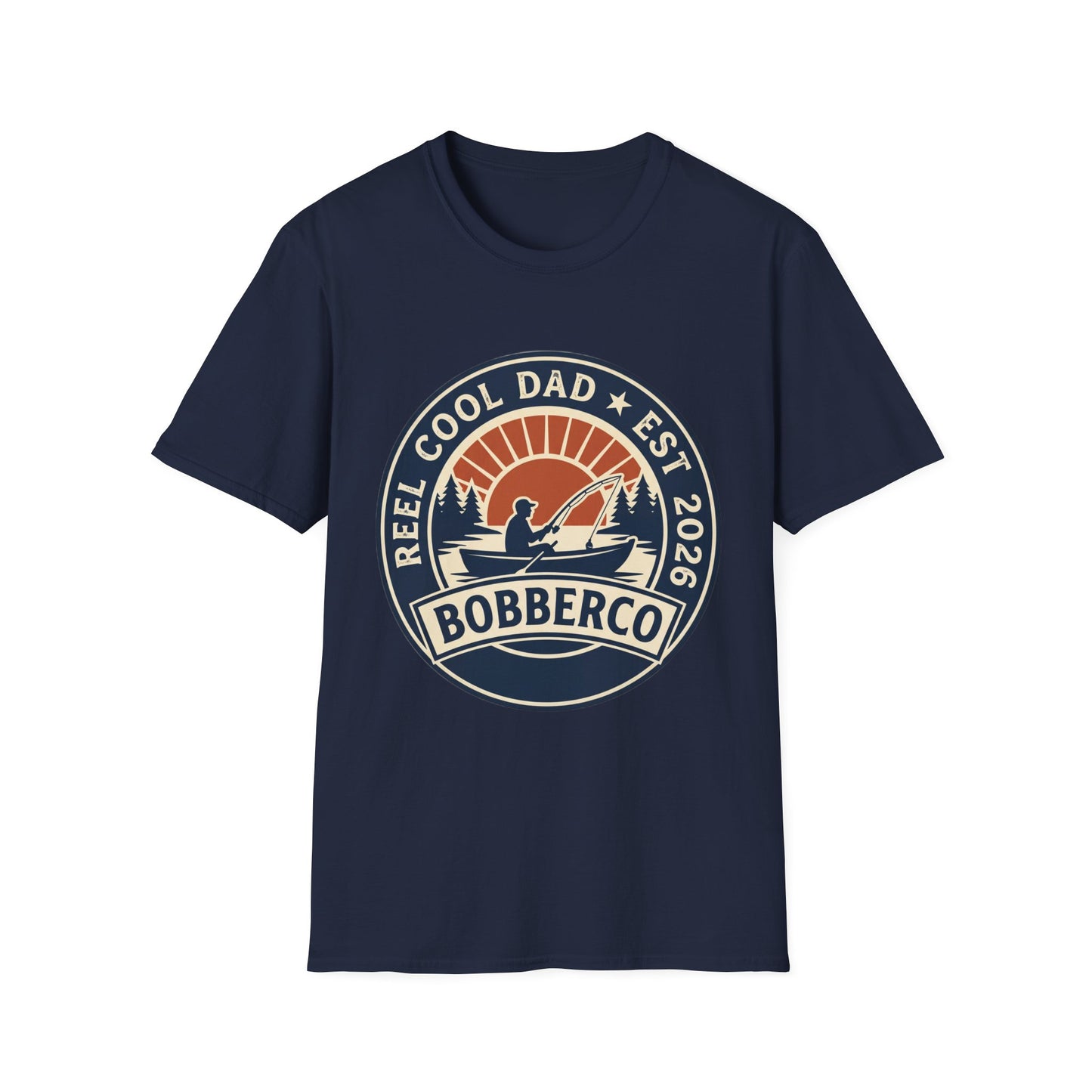 Reel Cool Dad Tee (Retro Logo) fabric texture close-up