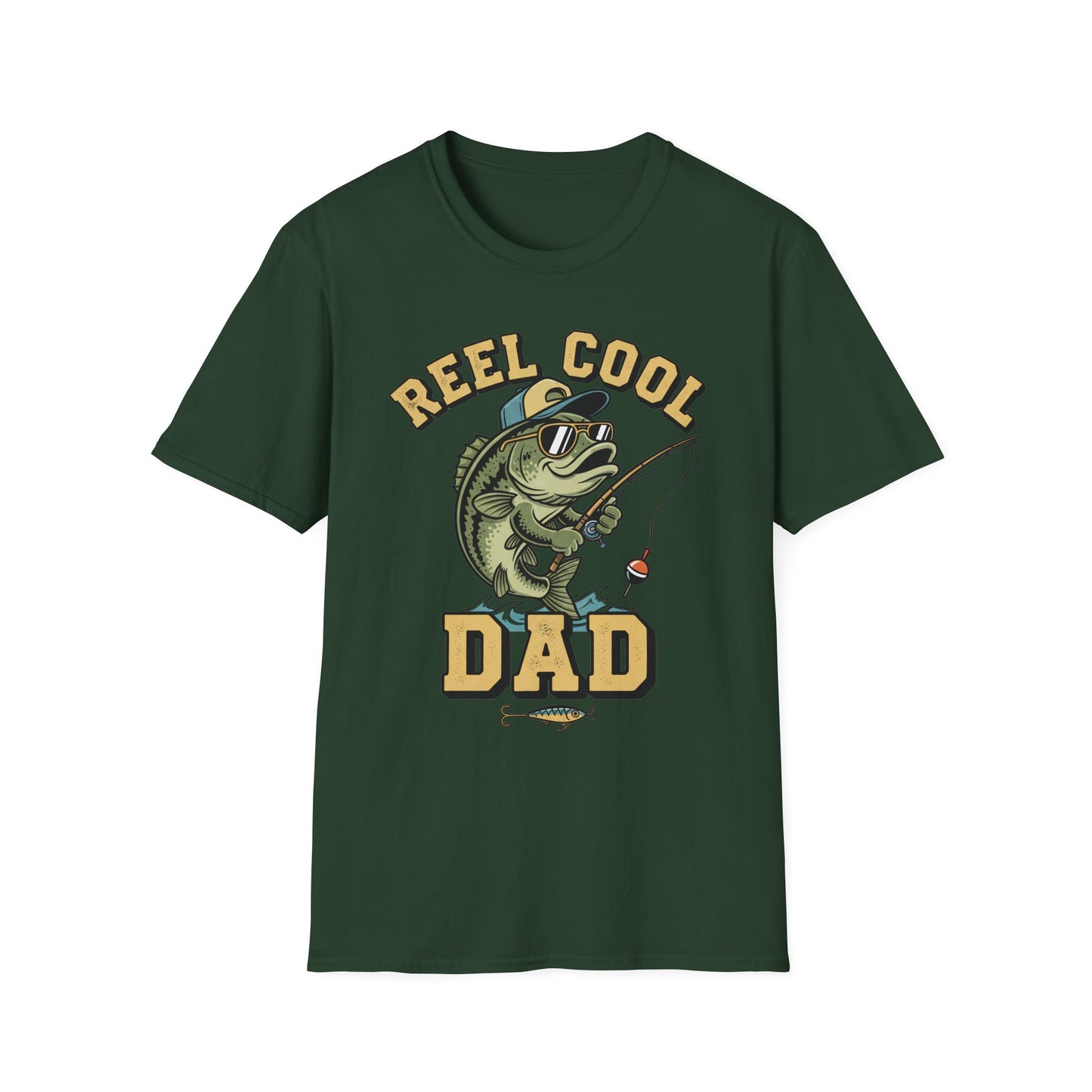 Reel Cool Dad Tee (Classic) packaging and folded shirt
