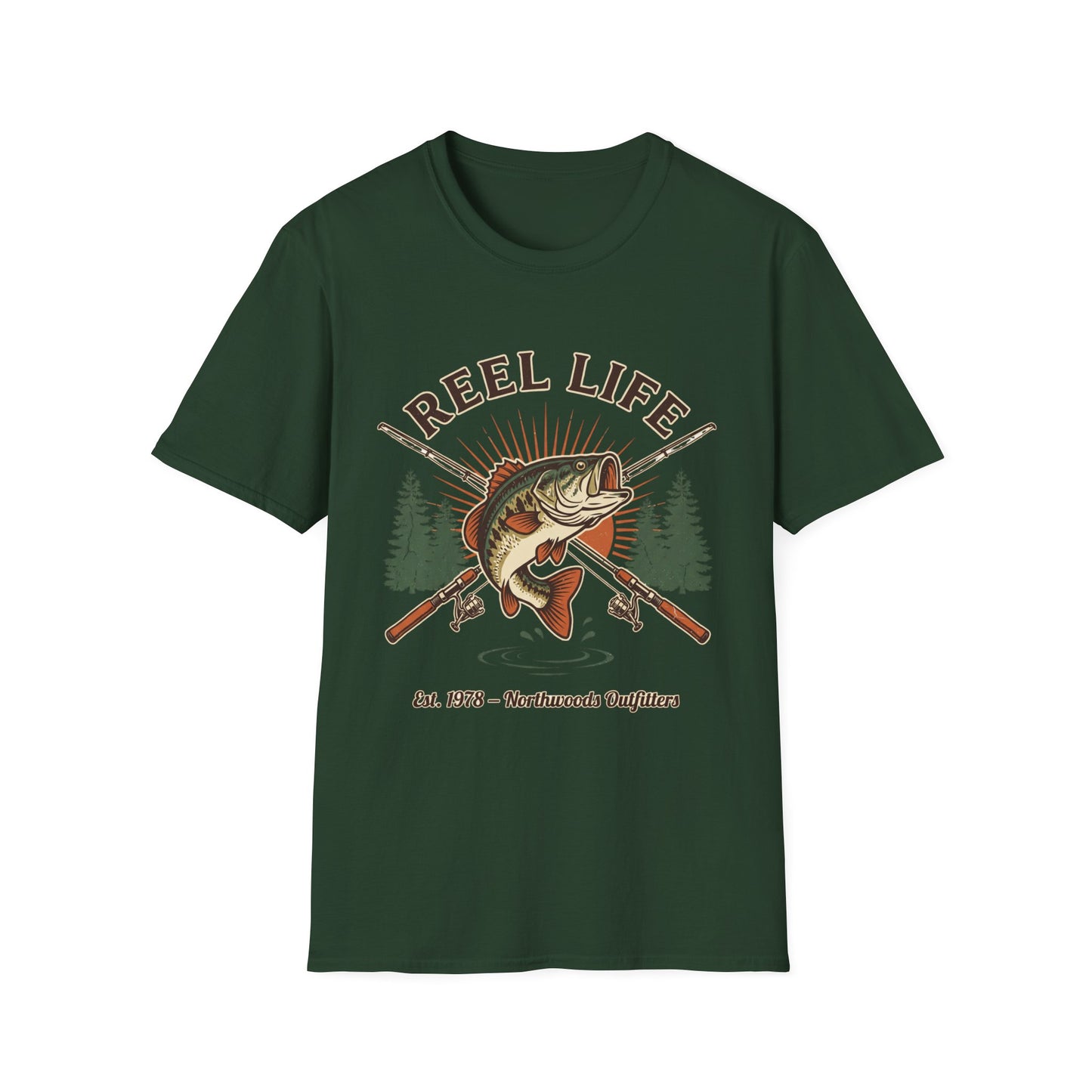 Reel Life Largemouth Bass Fishing T-Shirt – Classic Graphic Tee