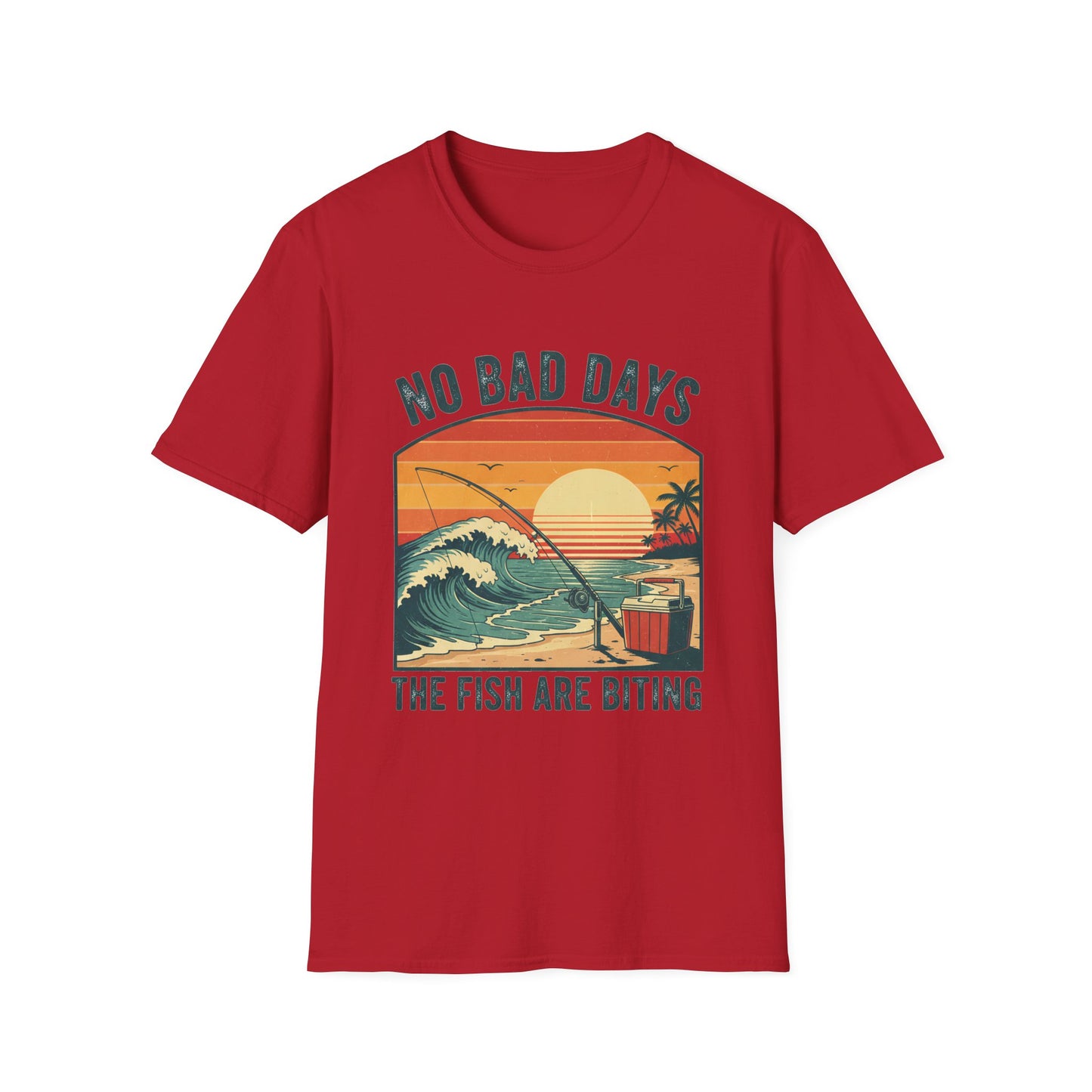 No Bad Days Tee size chart for fishing t-shirt