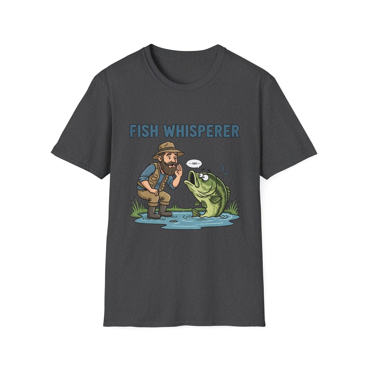 Fish Whisperer Tee lifestyle photo worn by smiling angler