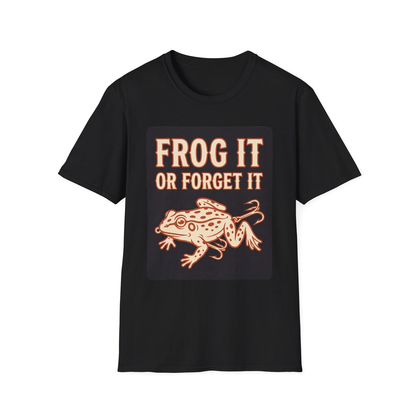 Frog It or Forget It Fishing T-Shirt 
 Retro Frog Graphic Tee