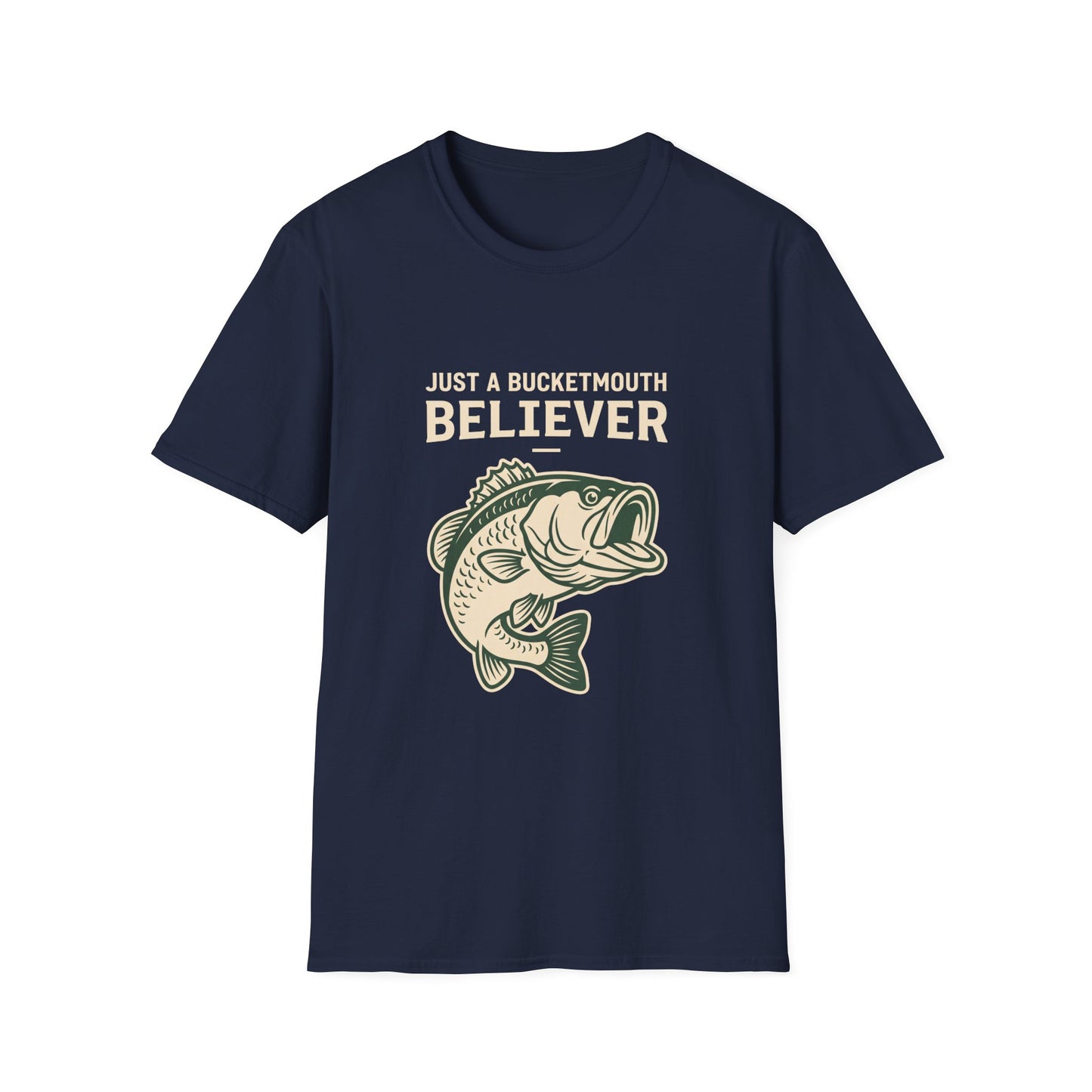 Just a Bassment Believer Bass Fishing T-Shirt – Funny Fishing Tee