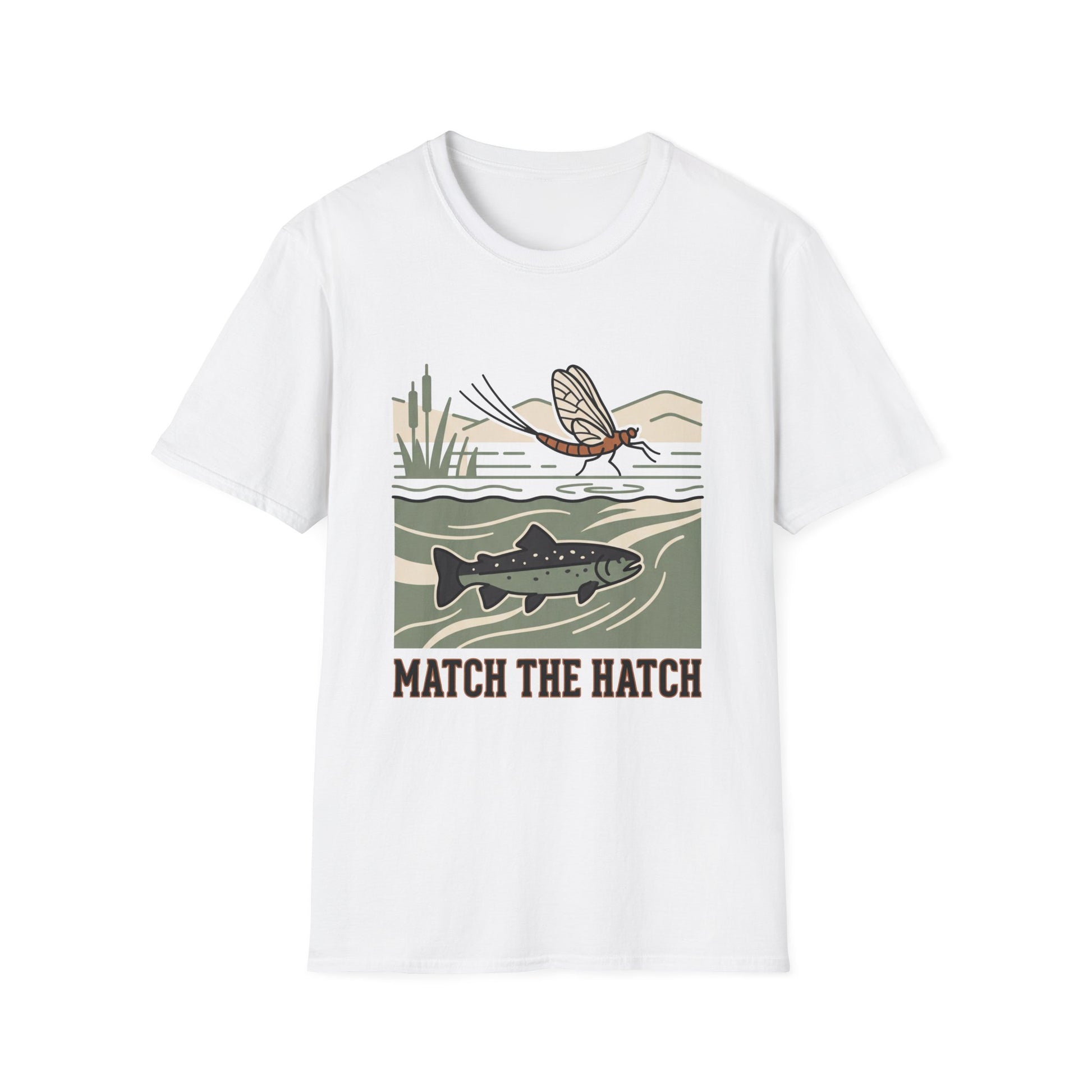 Match the Hatch Tee fly fishing match the hatch graphic t-shirt front view