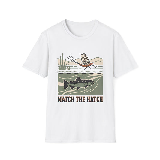 Match the Hatch Tee fly fishing match the hatch graphic t-shirt front view