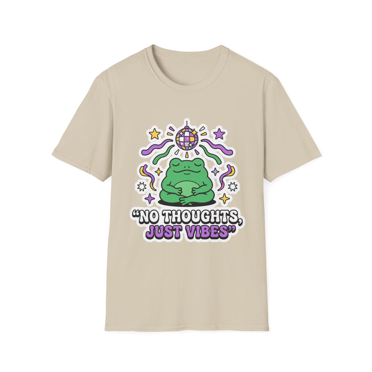No Thoughts Just Vibes Frog T-Shirt