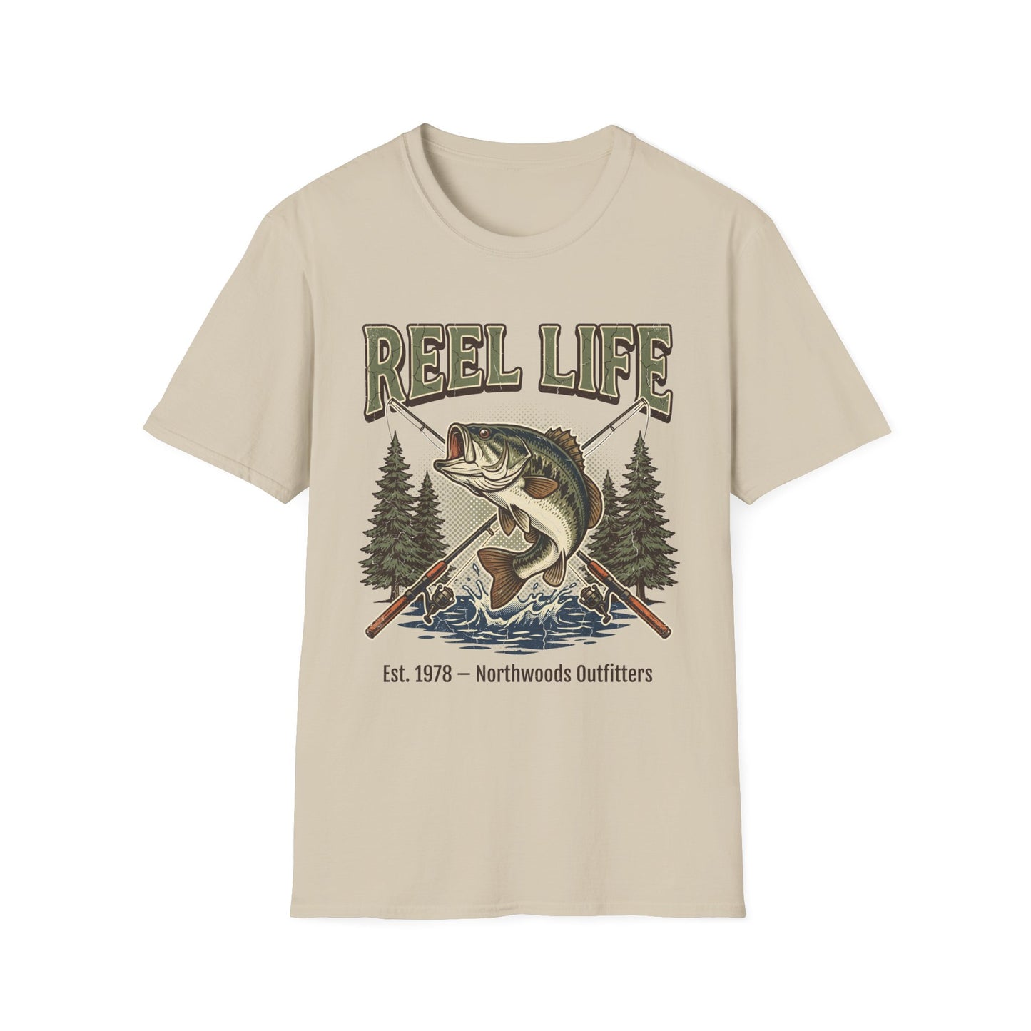 Reel Life Northwoods Bass Fishing T-Shirt – Outfitters Graphic Tee