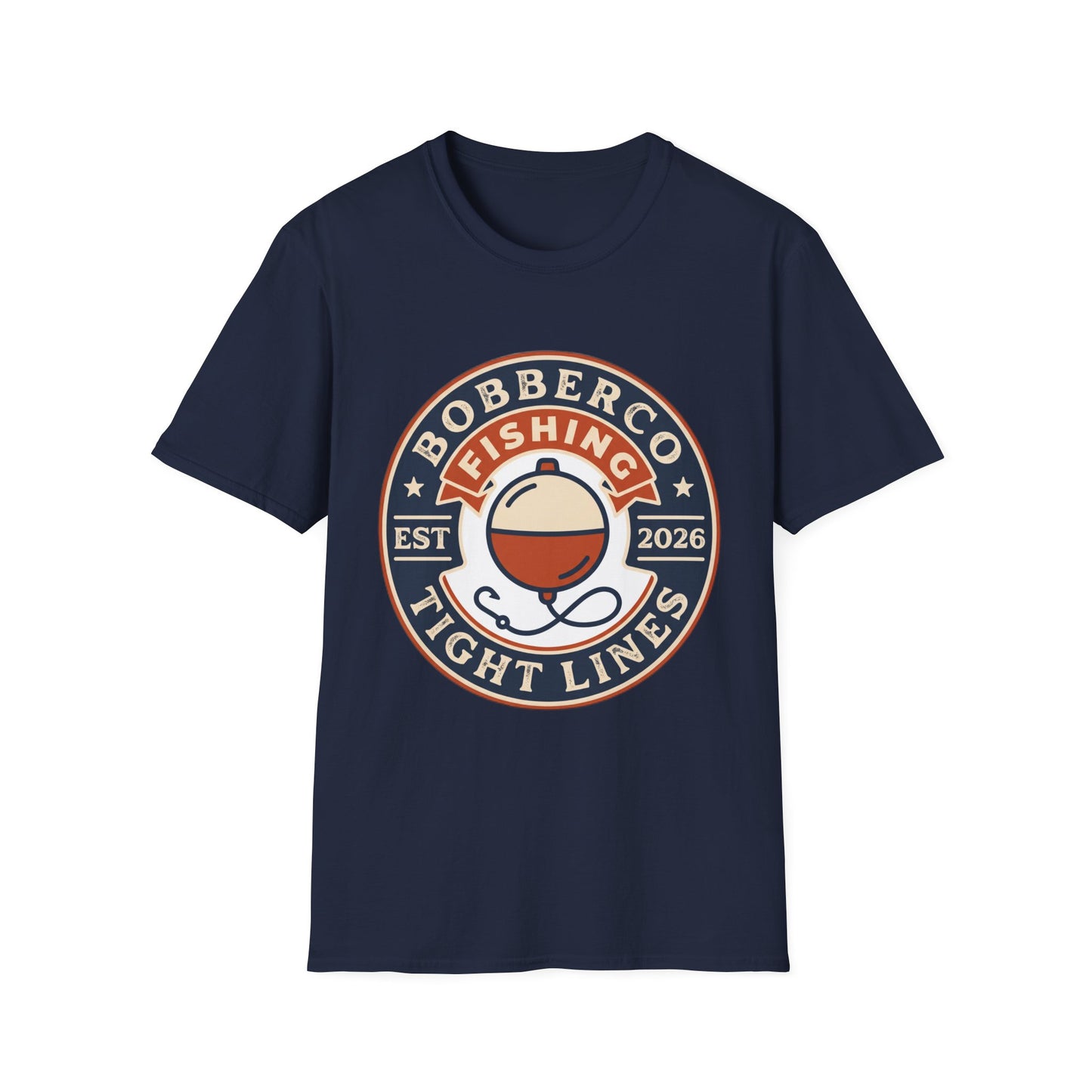 BobberCo Tight Lines Tee flat lay back view
