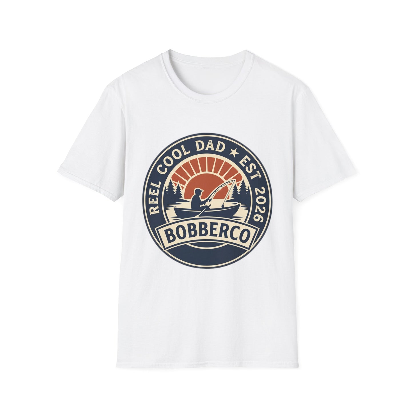 Reel Cool Dad Tee (Retro Logo) funny Father’s Day fishing t-shirt front view