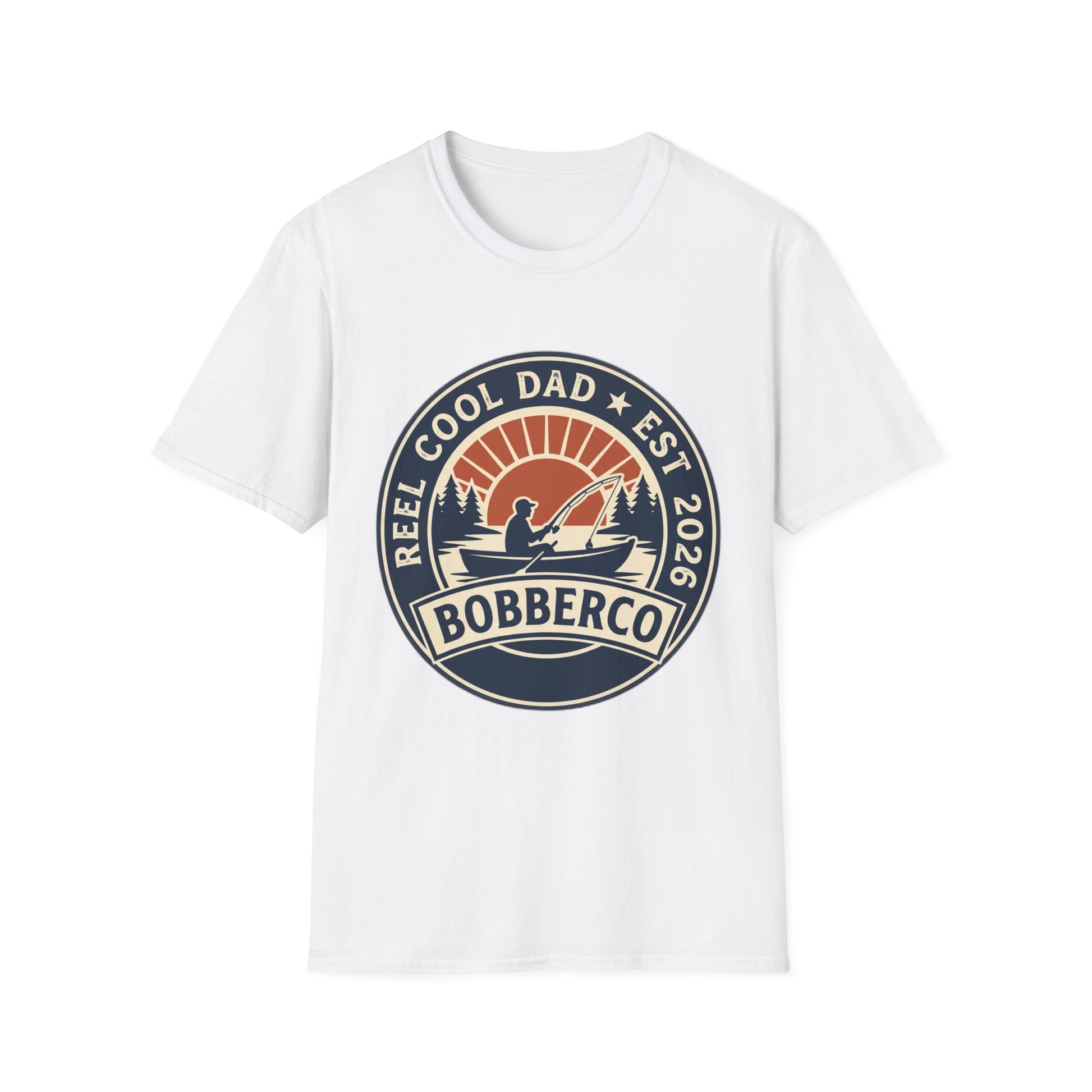 Reel Cool Dad Tee (Retro Logo) funny Father’s Day fishing t-shirt front view