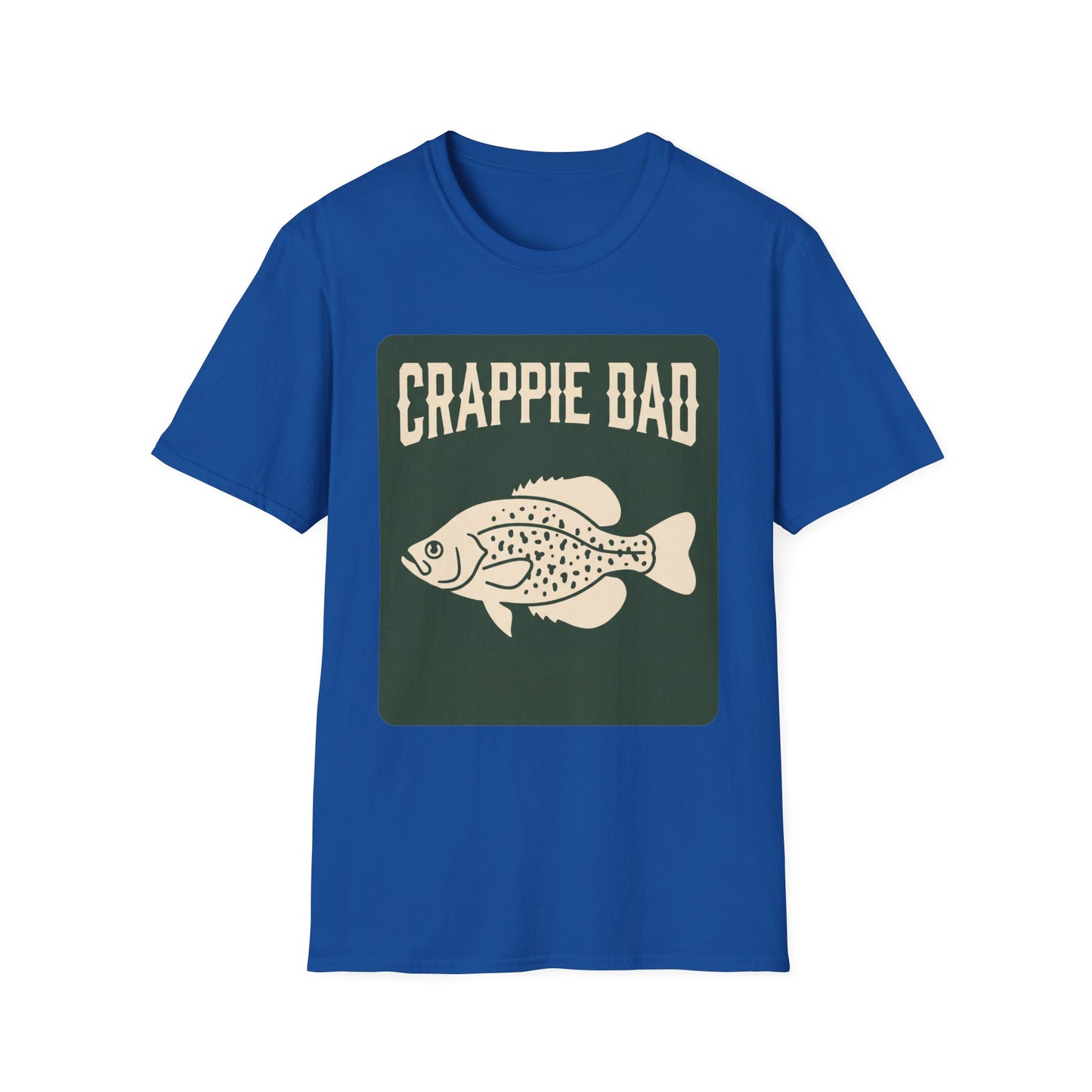 Crappie Dad Tee flat lay front view