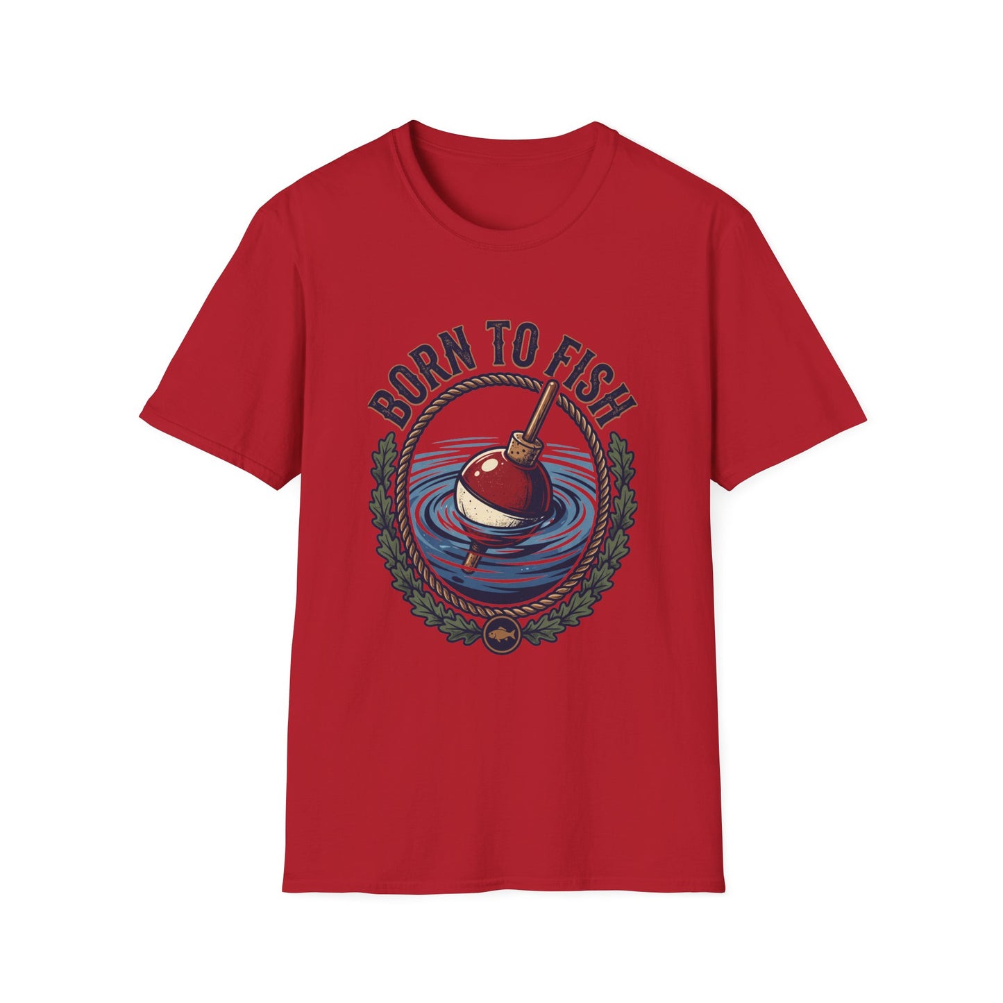 Born to Fish Tee size chart
