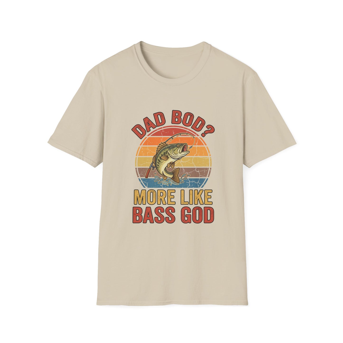 Bass God Tee flat lay back view