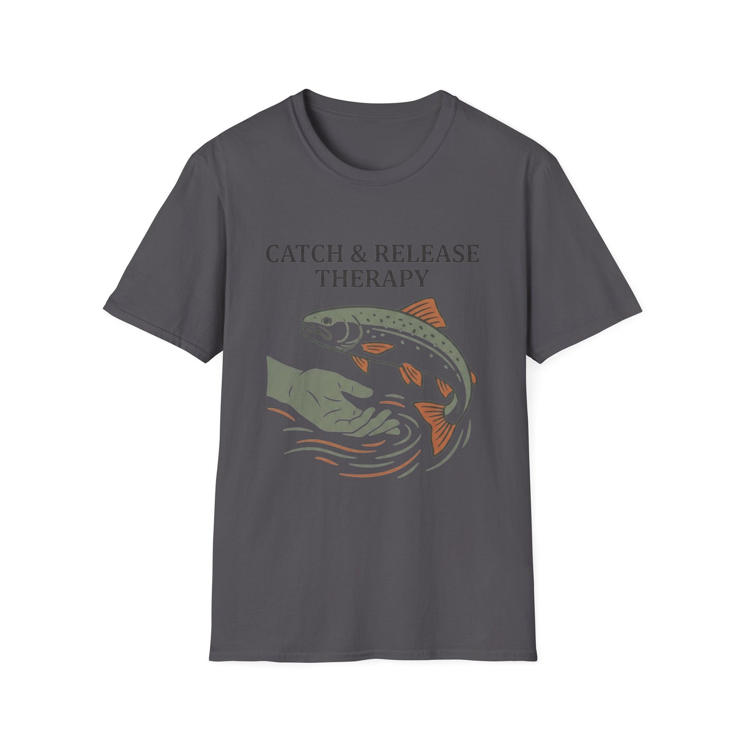 Catch & Release Therapy Tee relaxed side view on model