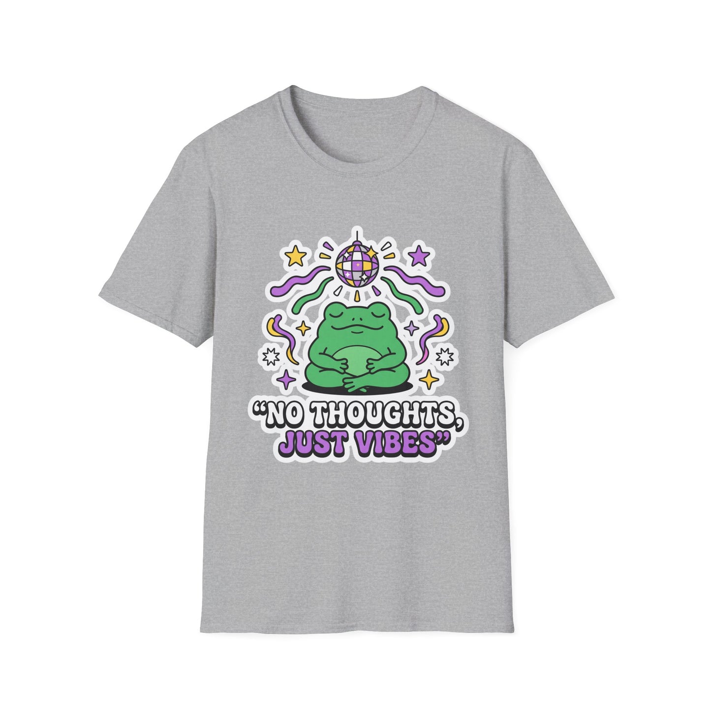 No Thoughts Just Vibes Frog T-Shirt