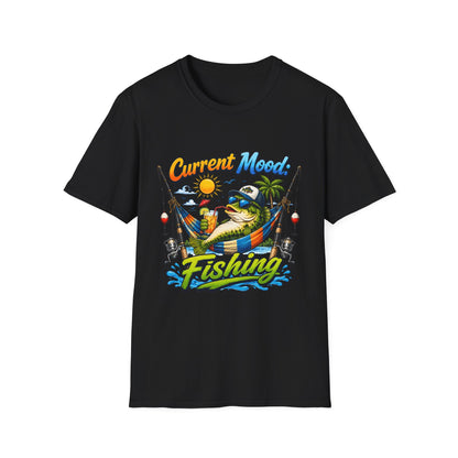 Fishing T-Shirt — "Sorry I Have Plans" Funny Bass Fishing Tee for Anglers largemouth bass graphic back view