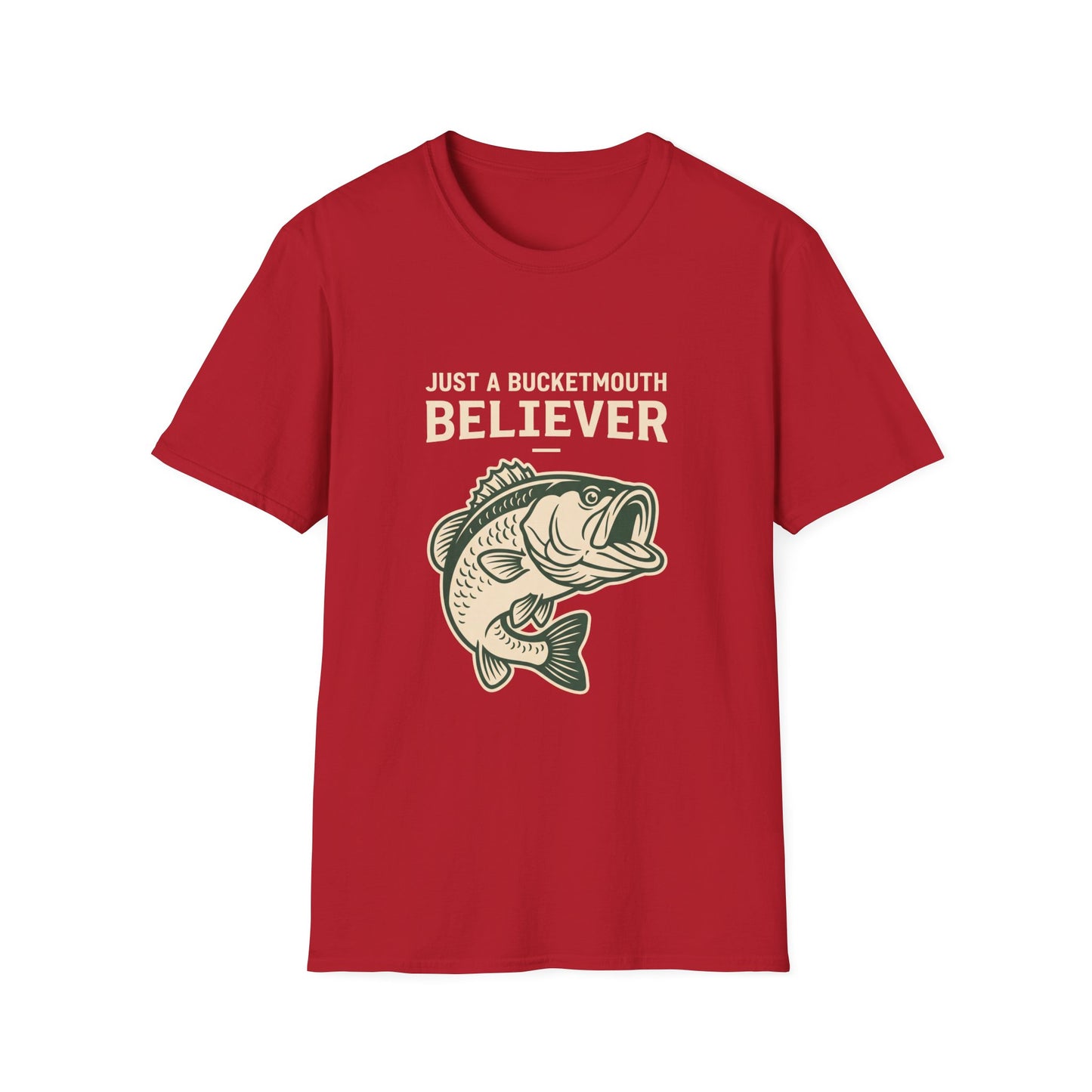 Just a Bassment Believer Bass Fishing T-Shirt – Funny Fishing Tee