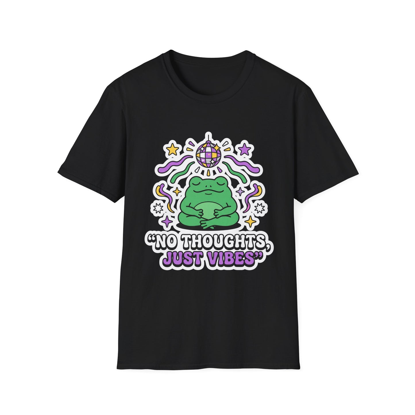 No Thoughts Just Vibes Frog T-Shirt