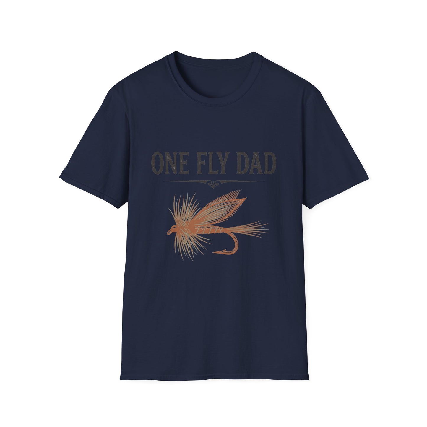 One Fly Dad Fly Fishing T-Shirt 
 Dad Gift Tee