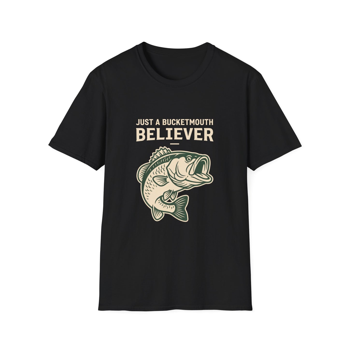 Just a Bassment Believer Bass Fishing T-Shirt – Funny Fishing Tee