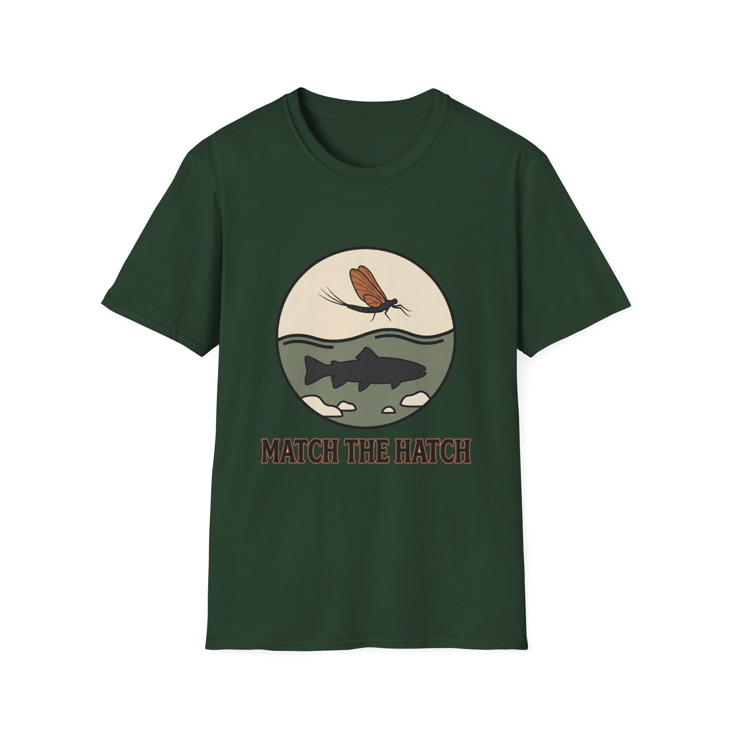 Match the Hatch Fly Fishing T-Shirt 
 Trout Graphic Tee