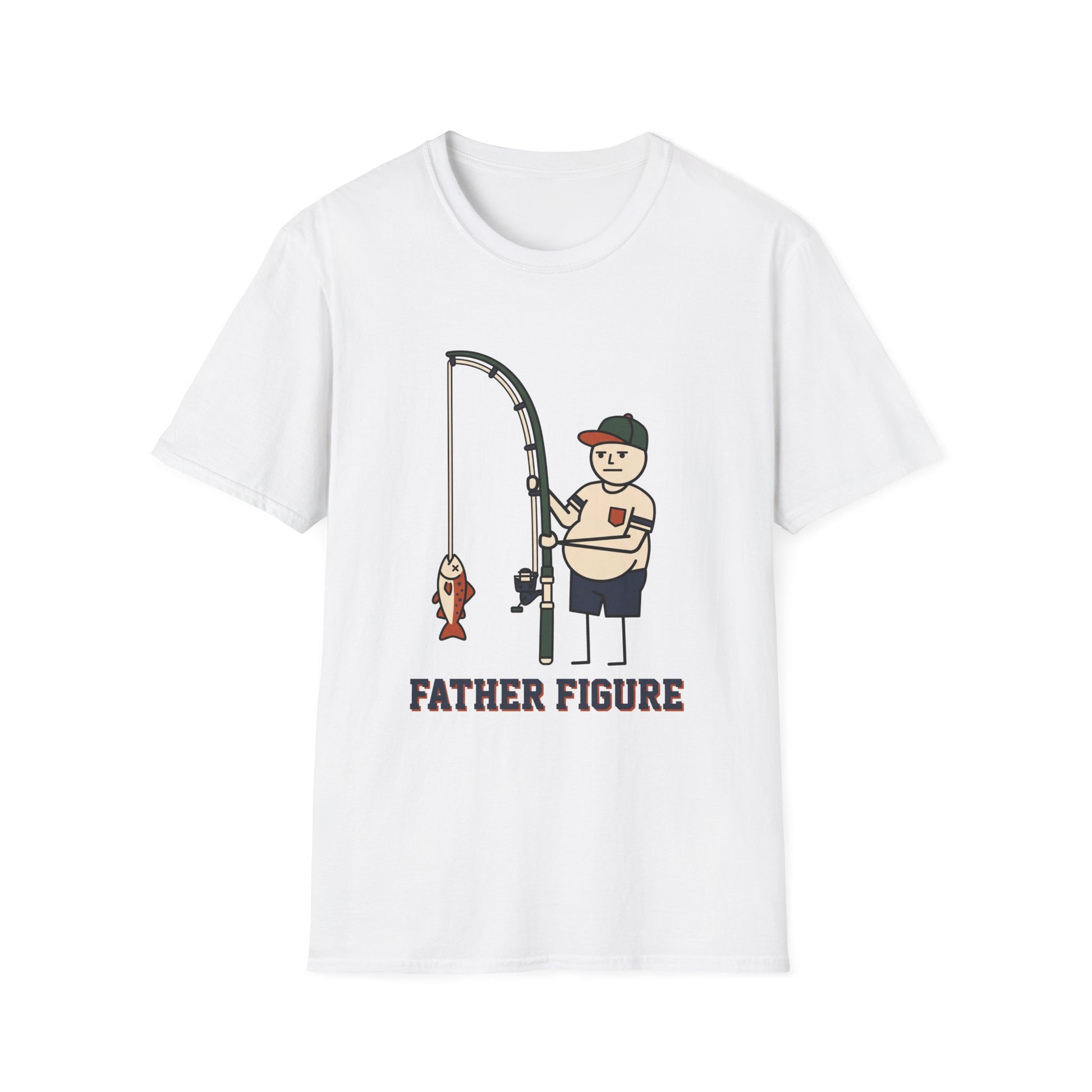 Father Figure Tee funny Father’s Day fishing t-shirt front view