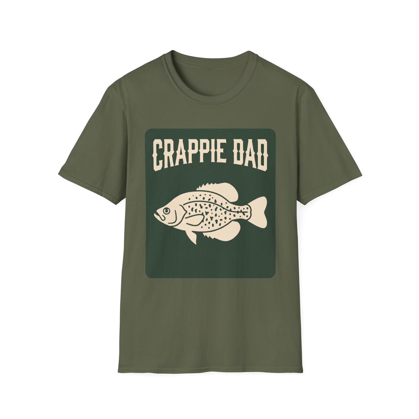 Crappie Dad Tee soft cotton fabric texture close-up