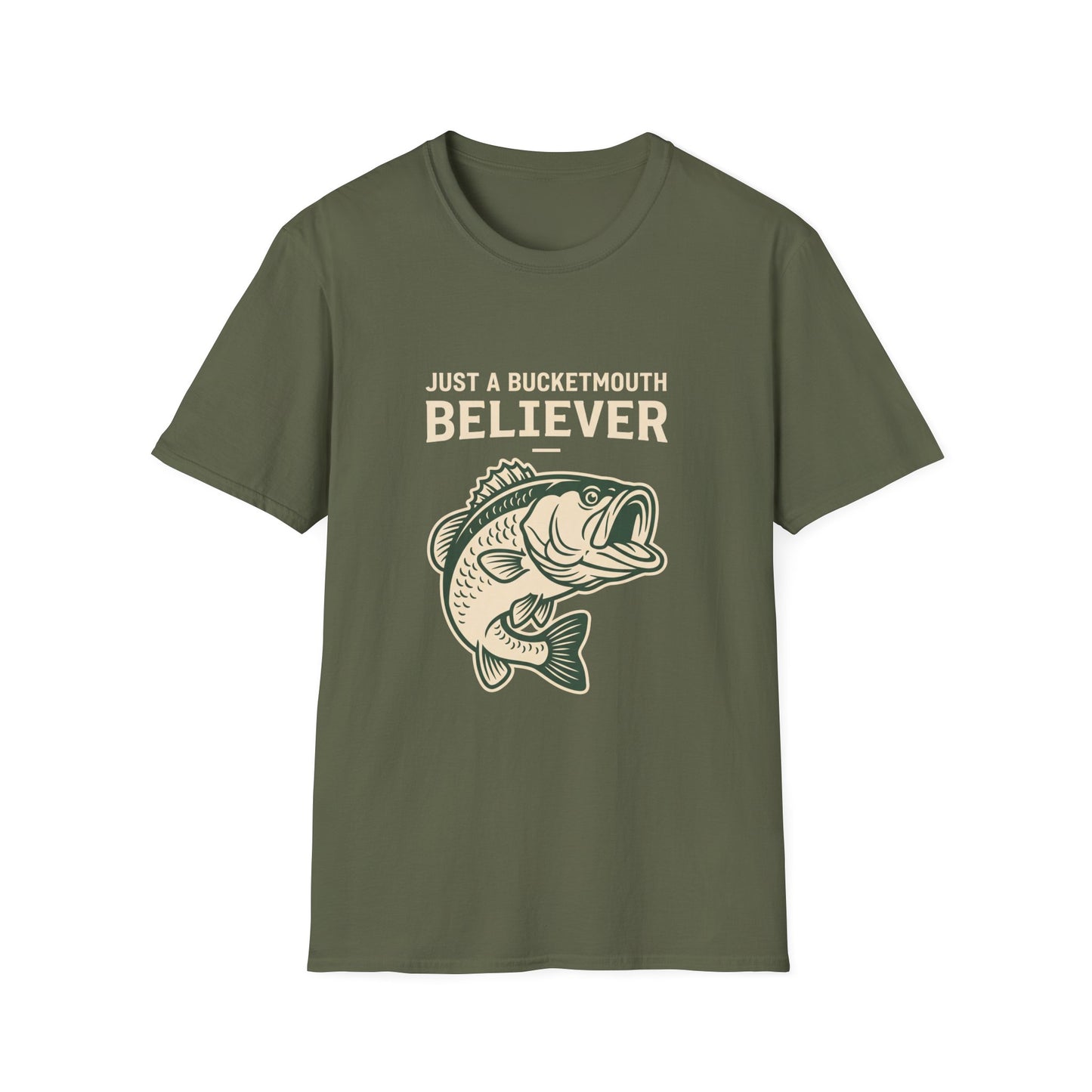 Just a Bassment Believer Bass Fishing T-Shirt – Funny Fishing Tee