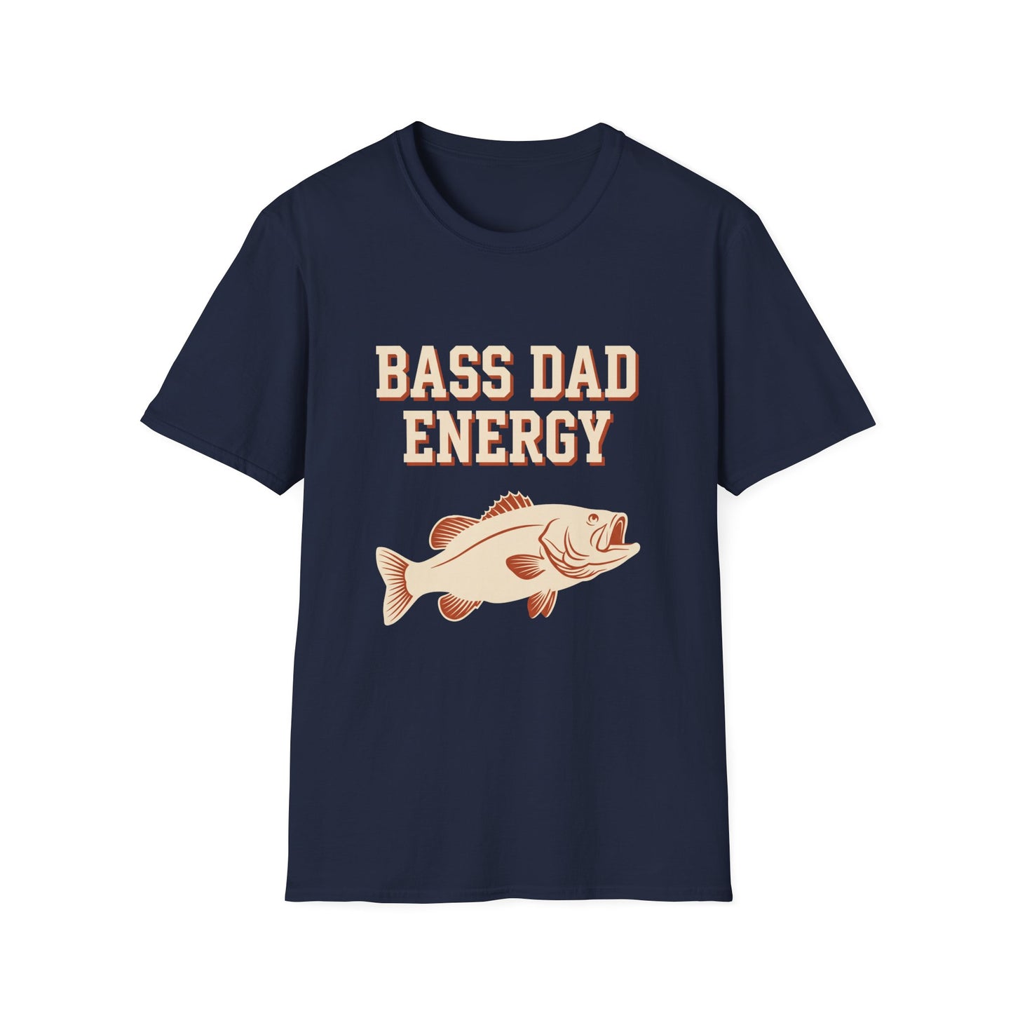 Bass Dad Energy Tee flat lay back view