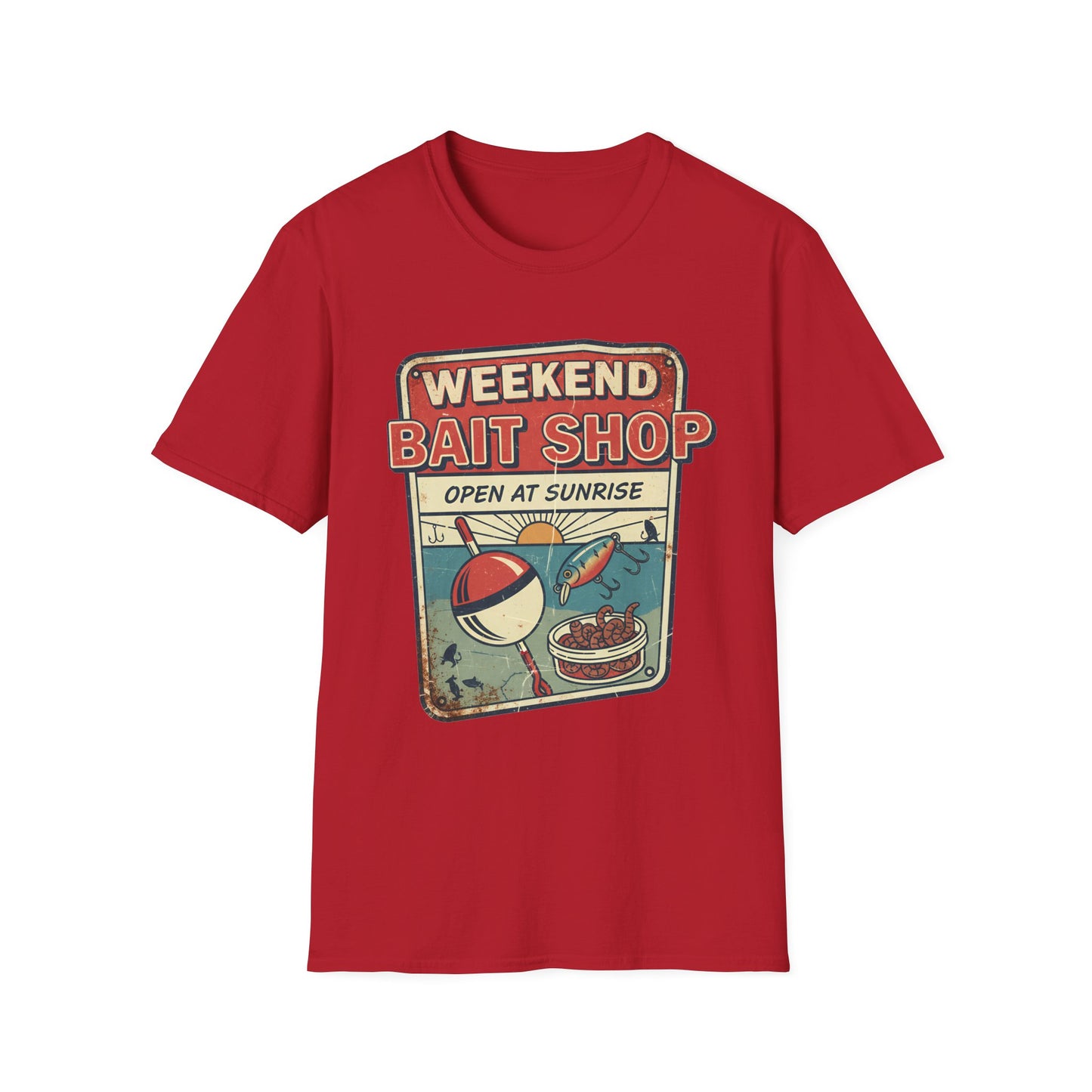 Weekend Bait Shop T-Shirt 
 Vintage Fishing Graphic Tee