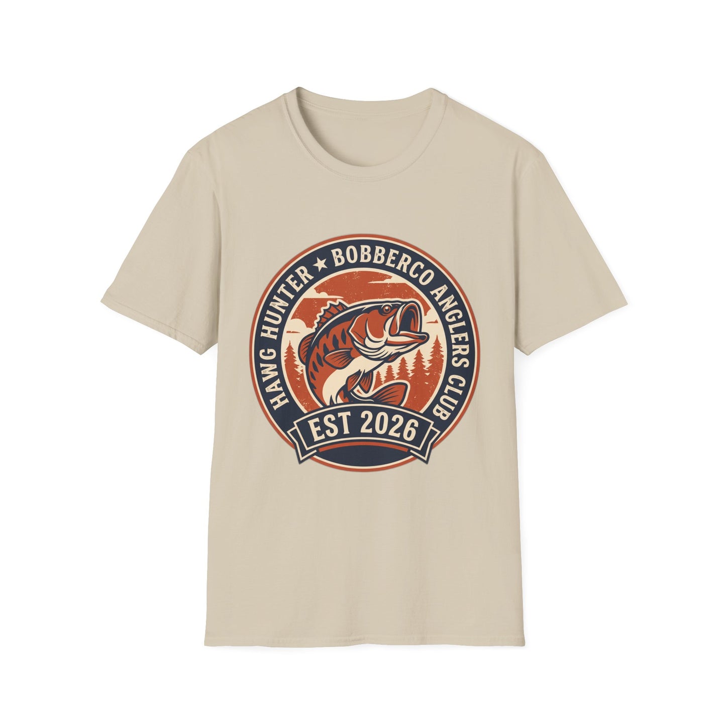 Hawg Hunter Tee largemouth bass print close-up
