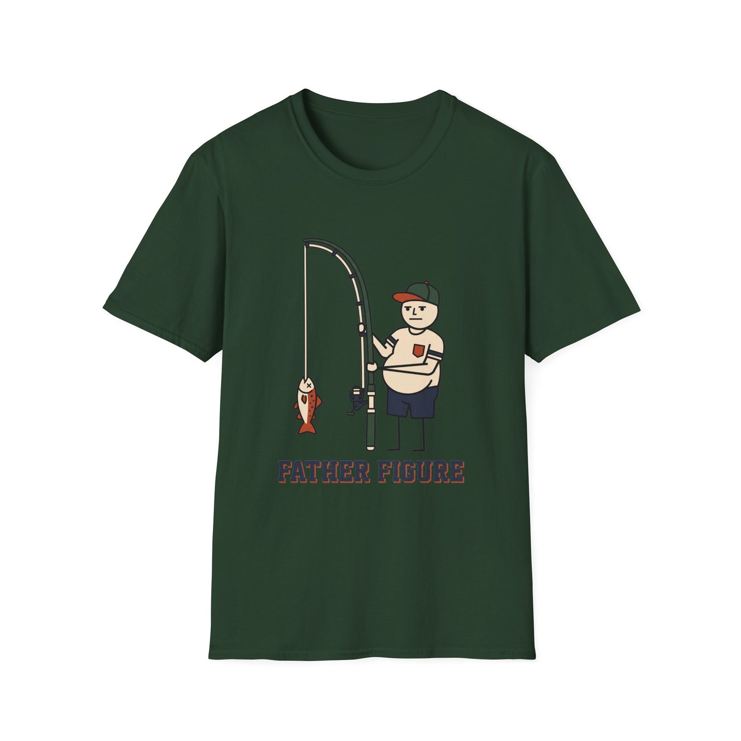 Father Figure Tee folded shirt and packaging for Father’s Day gift