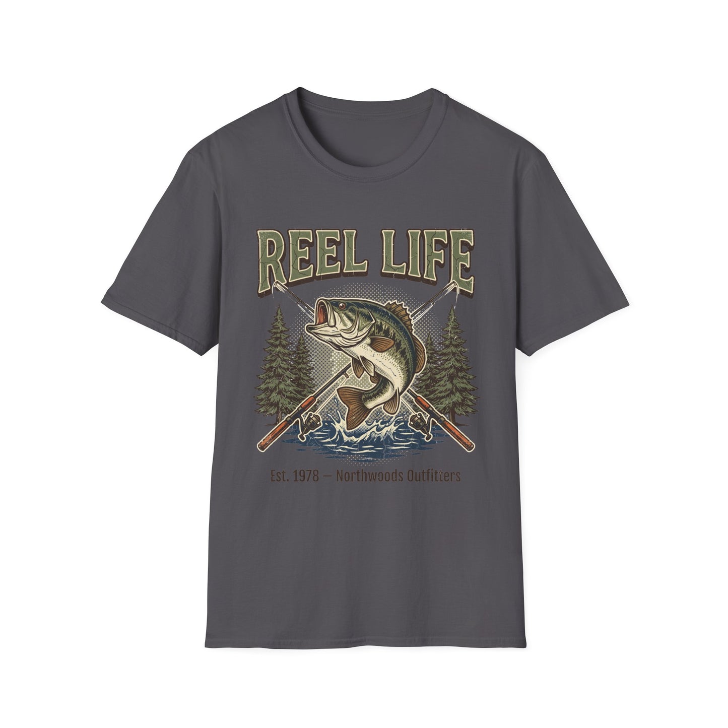 Green t-shirt with a mole in a beaker graphic and '1 mole/L' text on a white background