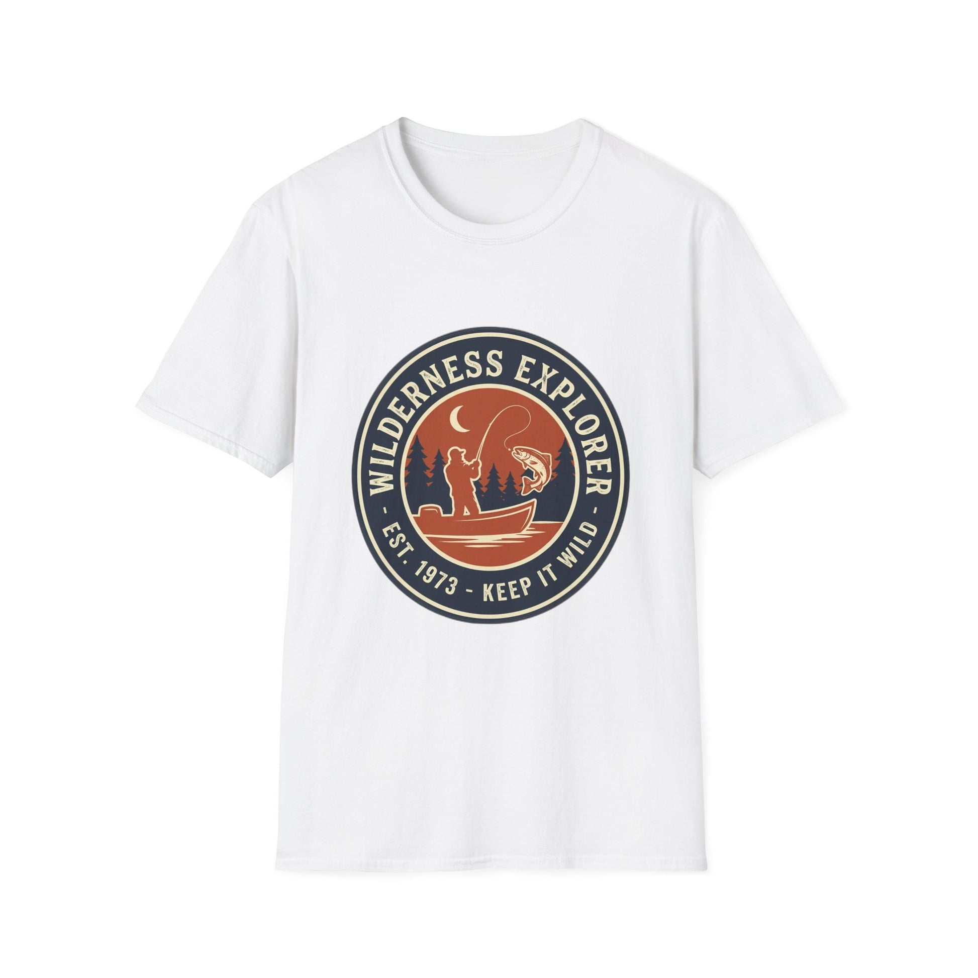 Wilderness Explorer Tee outdoor wilderness fishing adventure t-shirt front view