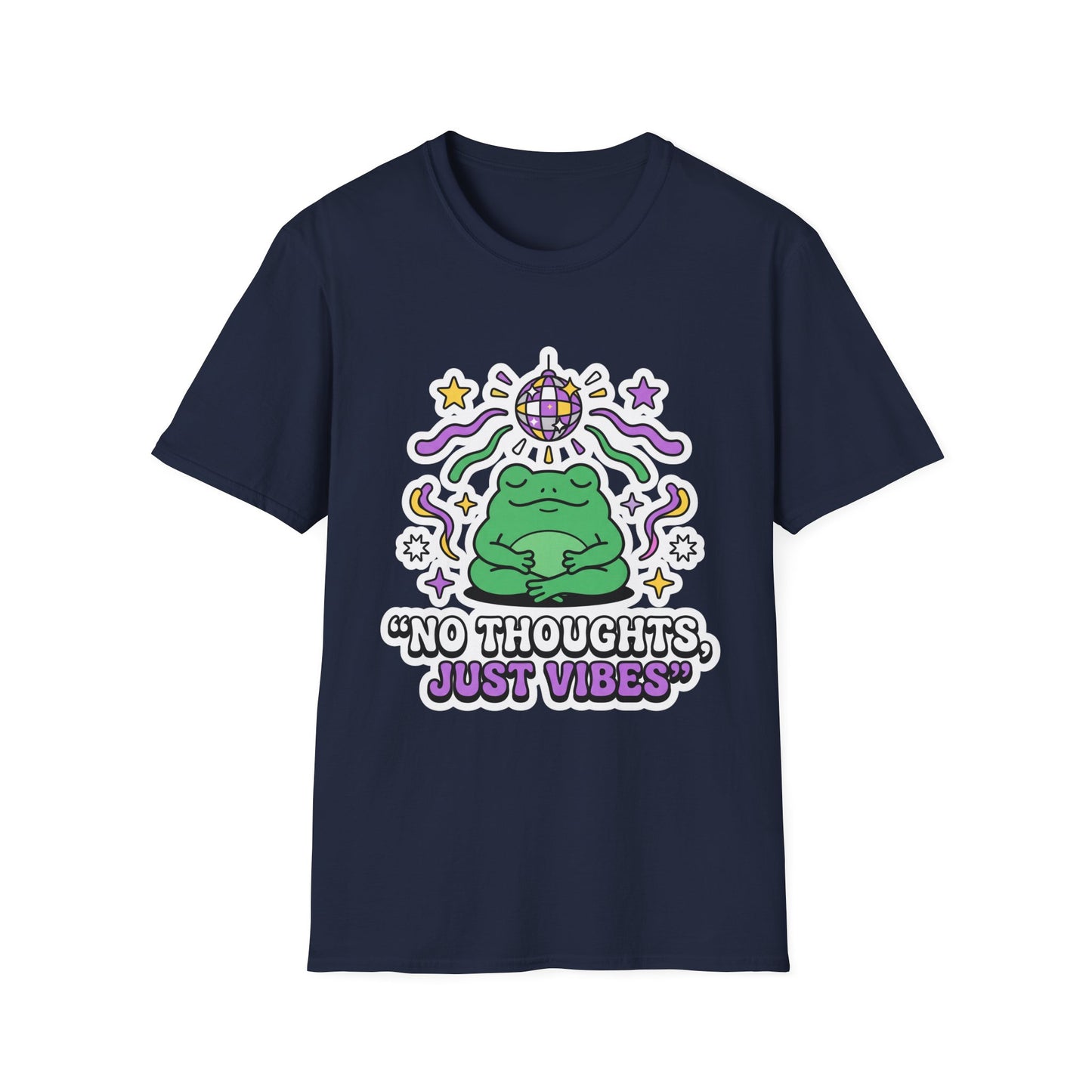 No Thoughts Just Vibes Frog T-Shirt