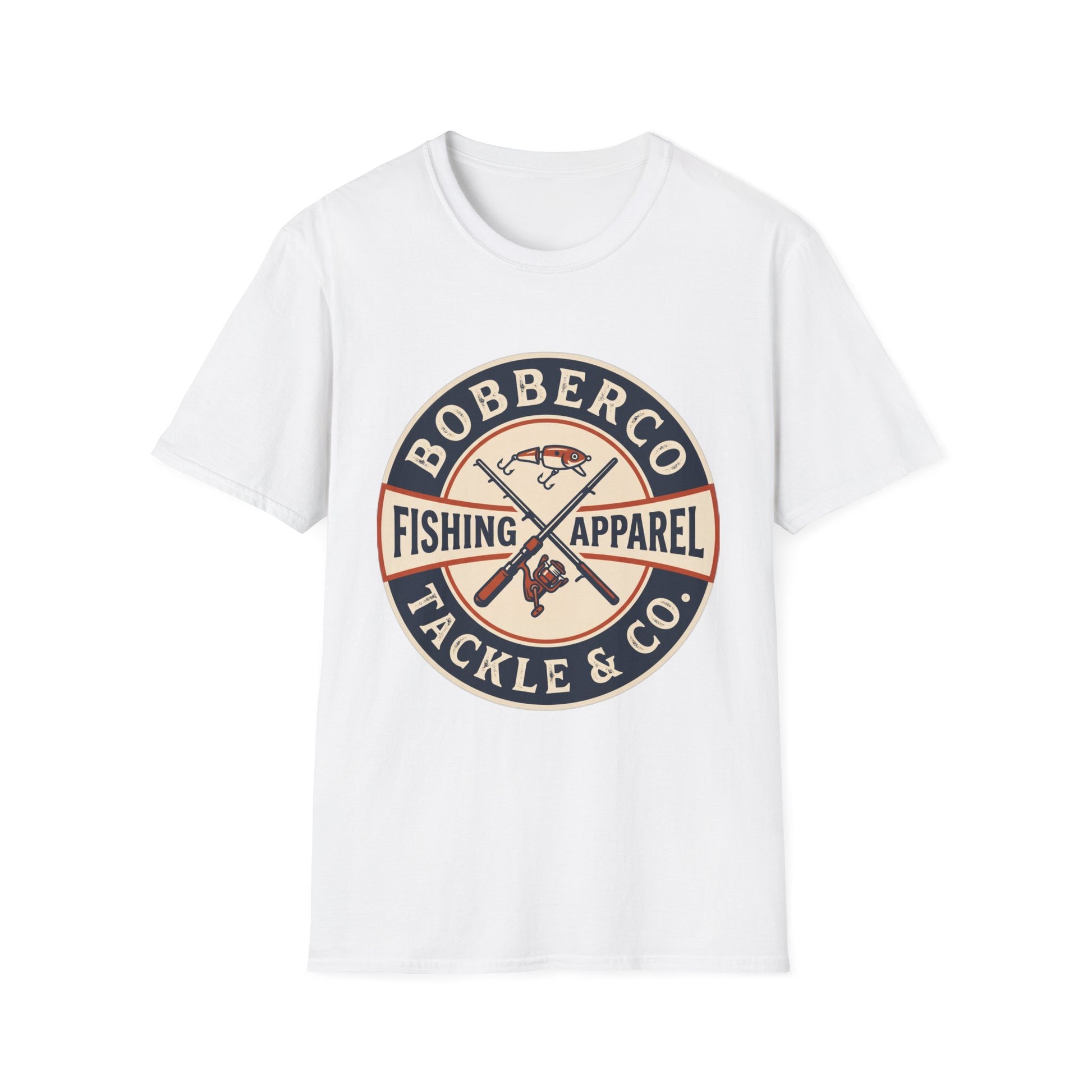 BobberCo Tackle & Co. Tee vintage tackle shop logo chest print front view