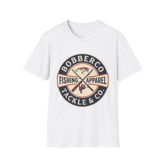 BobberCo Tackle & Co. Tee vintage tackle shop logo chest print front view