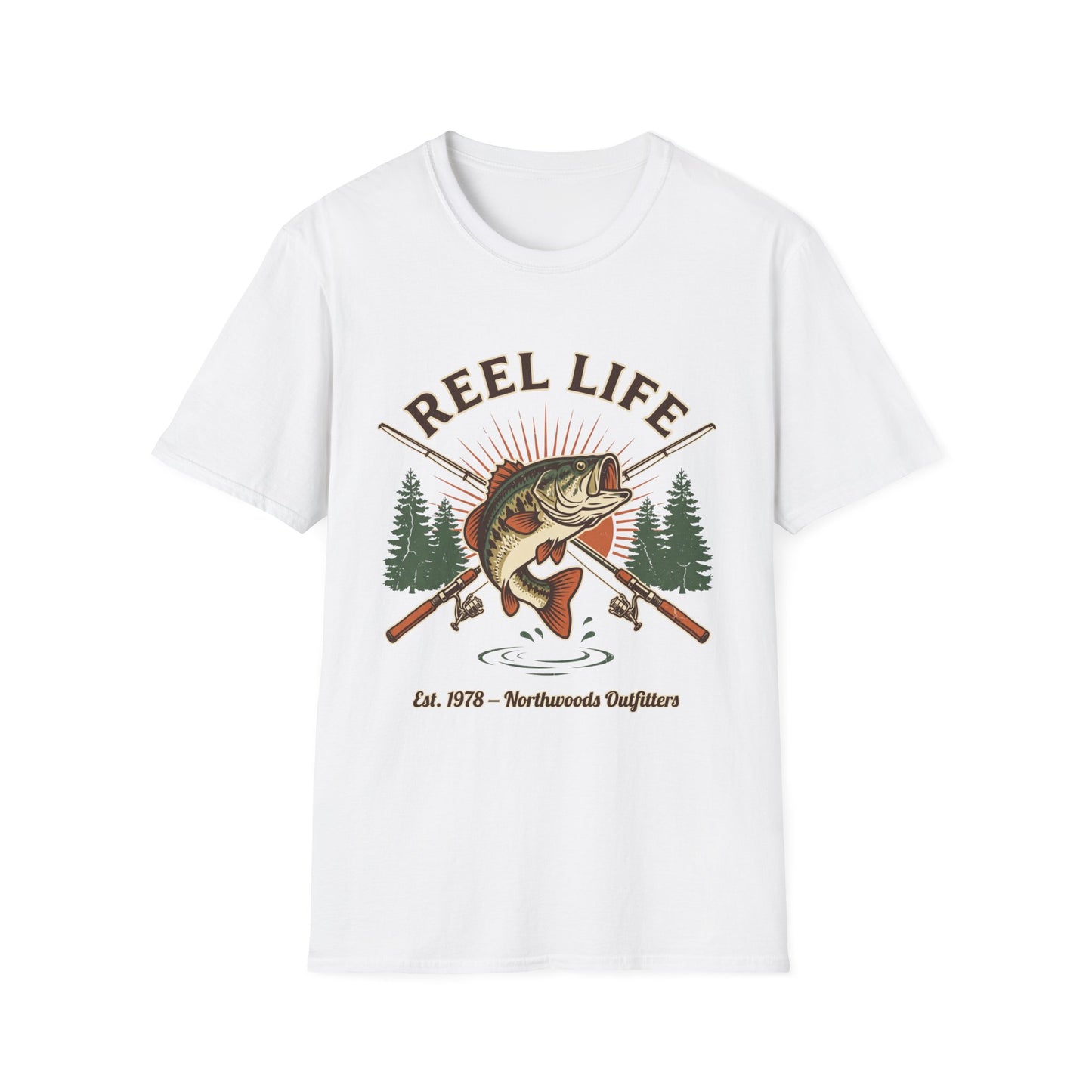 Reel Life Largemouth Bass Fishing T-Shirt – Classic Graphic Tee