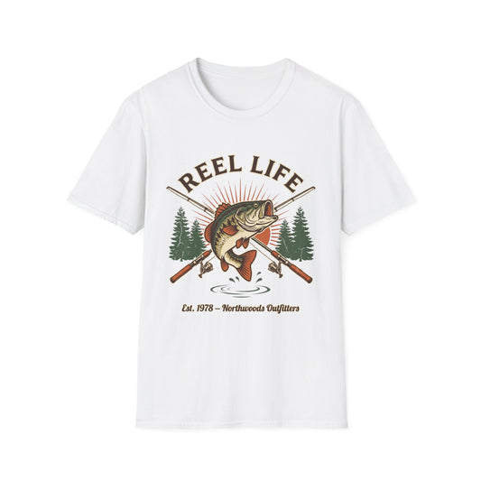 Reel Life Largemouth Bass Fishing T-Shirt – Classic Graphic Tee