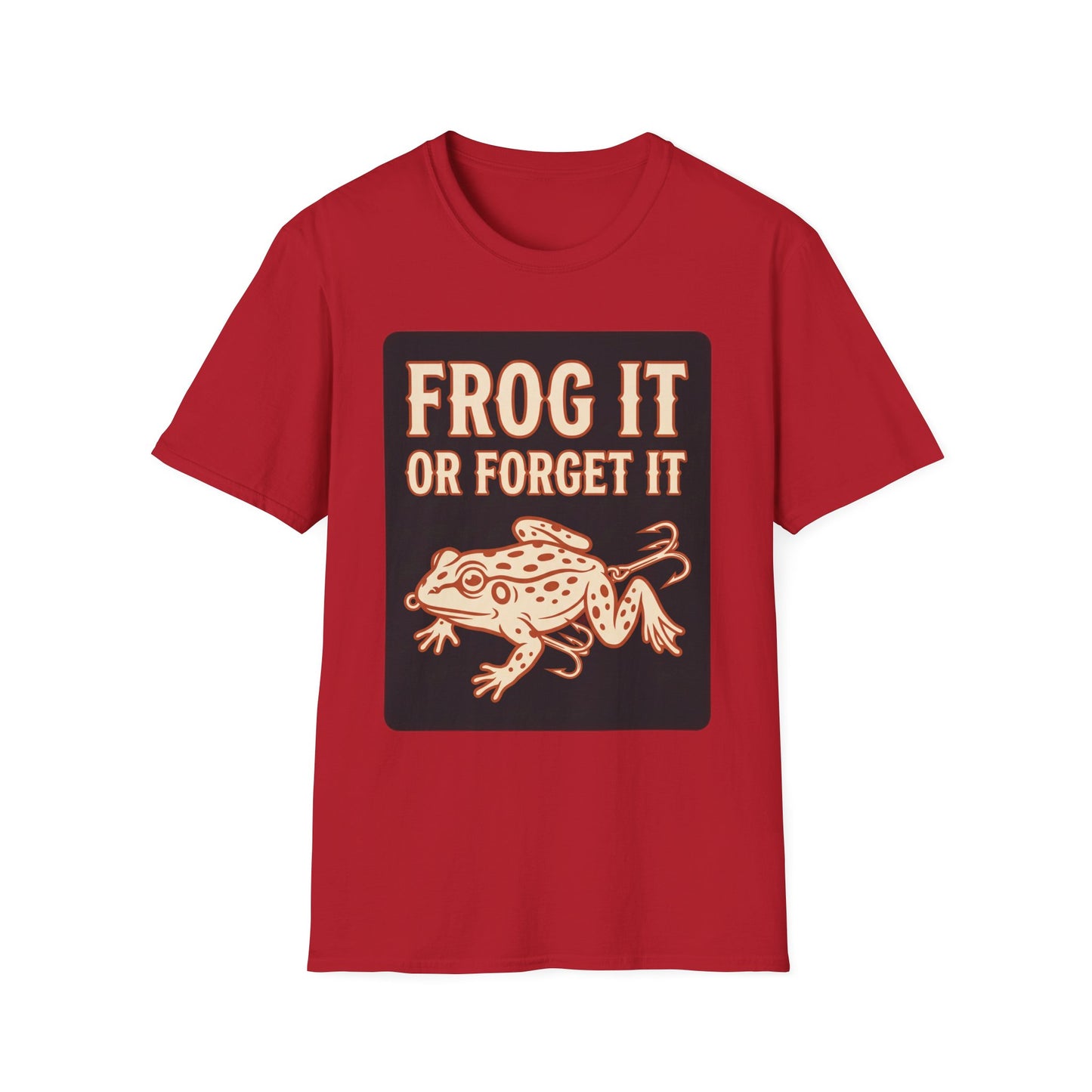 Frog It or Forget It Fishing T-Shirt 
 Retro Frog Graphic Tee