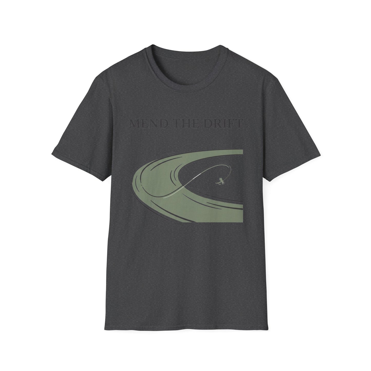 Mend the Drift Tee lifestyle photo worn by fly fishing dad