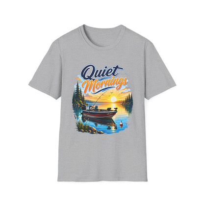 Quiet Mornings fishing t-shirt neckline and shoulder detail